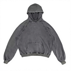 Custom <b>500</b> <b>Gsm</b> Heavyweight Winter Streetwear Casual Regular Fit Regular Length Embroidered Applique <b>Hoodie</b> 100% Cotton Fleece - Product Image 2