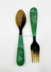 Juego de servidor de ensalada Allure con nuevo diseño, cubiertos con patrón de remolino de resina para vajilla de fiesta de boda, decoración del hogar, cucharas UCI - Product Image 3