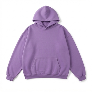 Sudadera con capucha de estilo nuevo para invierno, oversize, con hombros caídos, gruesa, estilo streetwear, 100% algodón, forro polar, corte holgado, para hombre. - Product Image 1
