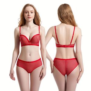 Nuevo conjunto de sujetador con aros ultrafino de tres piezas sin costuras, estilo francés, copa completa de encaje, para mujer joven, de gran venta. - Product Image 6