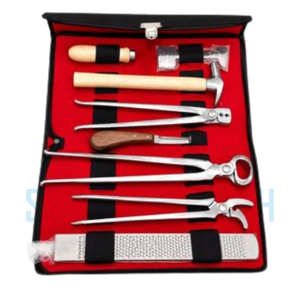Kit d'outils professionnels pour fermeurs SMART SMYTH INTL, ensemble de coupe et de pose de sabots pour chevaux, instruments vétérinaires équins, durables et éco-responsables - Product Image 3
