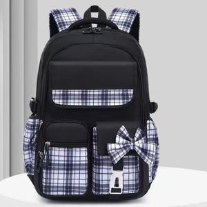 Bagnex Fashionable Waterproof Zipper Unisex <b>Laptop</b> Student <b>Backpack</b> 20-Inch Large Capacity Nylon Soft Handle Arcuate Shoulder - Product Image 2