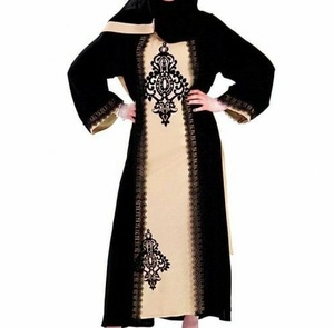 Abaya de qualité supérieure, décontractée, avec boutons et broderies, pour femmes, tailles et couleurs personnalisées, 100% polyester, abaya écologique, borka - Product Image 6