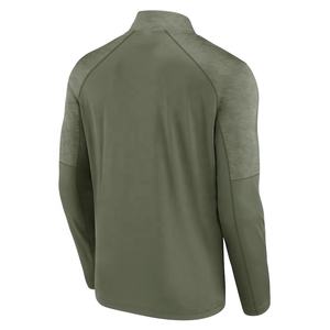 T-shirt de course athlétique unisexe entièrement personnalisable, à manches longues, léger, à séchage rapide, extensible dans les quatre sens, avec fermeture éclair 1/4 - Product Image 4