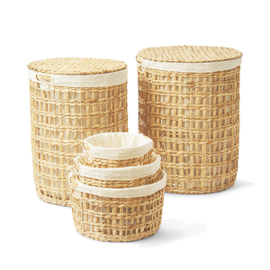Cesta de Lavandería Natural para Almacenamiento de Ropa, Cestas de Jacinto de Agua Baratas al por Mayor para la Organización del Hogar, Hechas en Vietnam - Product Image 1