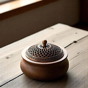 Handmade Walnut Wood Incense <b>Burner</b>: Chinese Style Aromatherapy Plate - Product Image 2