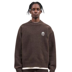 Stylish Brown Ribbed Knit Crew <b>Sweater</b> for Men and <b>Women</b> Warm Soft Premium Quality Crewneck Comfortable Fashion for Winter - Product Image 6