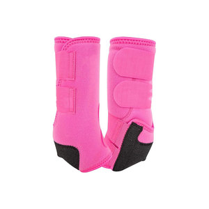 Botas de Tendón para Caballo Color Rosa con Protección para los Dedos, Tejido de Microfibra, Protector de Piernas Ecuestres - Product Image 1