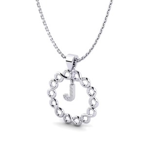 จี้ตัวอักษร J เงินแท้ 925 ประดับมอสซาไนต์ทรงกลม ฝังเพชรซิคอนแบบ Pave ดีไซน์คลาสสิก เครื่องประดับแฟชั่นสำหรับทุกเพศ เหมาะเป็นของขวัญ - Product Image 3
