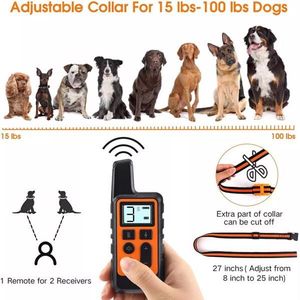 Collar de Adiestramiento para Perros Recargable, Resistente al Agua hasta 2700 Pies, con Pantalla LCD y Control Remoto - Product Image 6