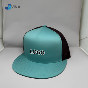 Custom Logo 6-Panel Snapback Cap Mint Green Cotton Unisex Casual <b>Hat</b> Front Panel Spring <b>Summer</b> - Product Image 3