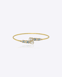 Brazalete Azul Premium con Piedra Azul, Diseño Elegante con Detalles Brillantes, Accesorio de Joyería Moderno y Elegante - Product Image 2