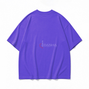 T-shirt Streetwear Oversize à Épaules Tombantes en Coton Épais Brodé en 3D Coupe Boxy Vente en Gros OEM Faible MOQ - Product Image 2