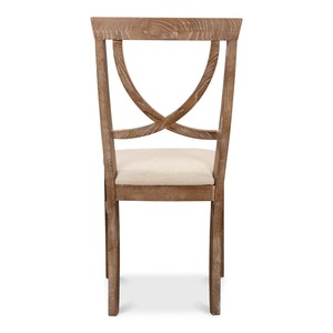 Chaise de salle à manger minimaliste en bois massif avec accoudoirs et assise rembourrée en tissu pour restaurants, hôtels et intérieurs commerciaux - Product Image 5