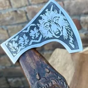 Hache fabriquée sur mesure avec une lame en acier haute résistance et une poignée durable pour le camping, la foresterie, le travail du bois et la fendage du bois de chauffage - Product Image 2
