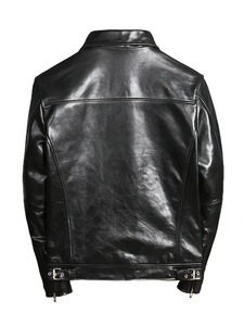 Chaqueta de Motociclista Clásica de Cuero Encerado para Hombre - Product Image 3