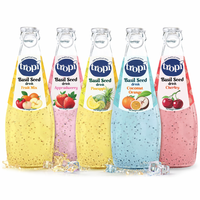 Groothandel 290ml glazen flesjes gearomatiseerde basilicumzaad drank natuurlijke drank gesteriliseerd OEM private label fabrikant uit Vietnam