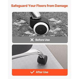 Tappetino da 36X48 pollici per la sedia con labbro facile da pulire e liscio, tappeto da scrivania antiscivolo in plastica, tappetino da ufficio per pavimenti in moquette casa - Product Image 4