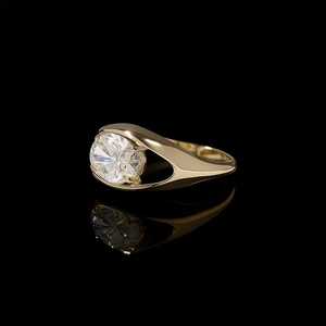 Anillo Solitario de Diamante Ovalado de 1.00CT, Cultivado en Laboratorio, Oro Sólido de 14K, Joyería de Moda para Novia, Regalo para Fiesta de Bodas - Product Image 5
