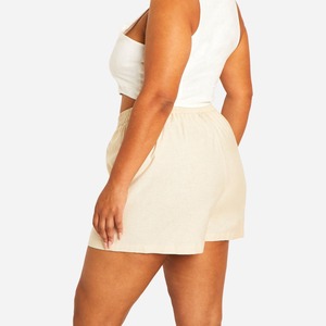 Shorts de sport taille haute en molleton épais pour femme, coupe ample et sexy, pour la course et la gym, collection été, vente en gros - Product Image 5