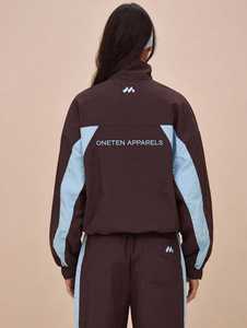 ONETEN APPARELS <b>Women</b> 2 in 1 Color Block Fleece Tracksuit Set Stand <b>Collar</b> Zip up Jacket Drawstring Pants Sporty Loose Fit - Product Image 4