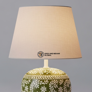 Premium Bone Inlay <b>Table</b> <b>Lantern</b> Hand-Carved Geometric Floral Nightstand Light Modern Handicraft Decorative Accent <b>Lamp</b> - Product Image 5