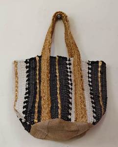 Fashionable Braided Jute Cotton Chindi <b>Beach</b> <b>Tote</b> <b>Bags</b> Large Shopping <b>Bags</b> with Custom Logo best <b>for</b> shopping <b>bags</b> <b>for</b> girls - Product Image 3