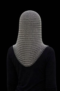 Venta al por mayor de cascos de malla de acero dulce pulido, armadura medieval, cubrecabezas para disfraz renacentista, accesorio con logotipo personalizado OEM - Product Image 3