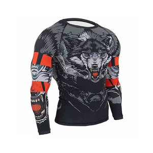 4 Way Stretch Compression Rash Guard Men Gym Fitness Shirt Moisture Wicking UV Protection Sportswear - Product Image 1
