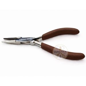 5 Inch Flat Nose <b>Pliers</b> Brown Handle Compact Grip <b>Tool</b> for Daily Repair DIY Work OEM CE ISO Factory - Product Image 5