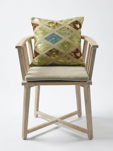 Bohemian Square <b>Pillow</b> Cover Abstract Geometric Pattern Linen Printed Handmade Washable Organic Home <b>Decor</b> - Product Image 1