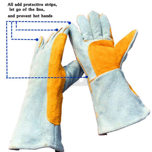 Premium Quality Heat-Resistant Leather Welding <b>Gloves</b> for Welding Laser Welding Anti-Heat BBQ Resident <b>Gloves</b> - Product Image 4