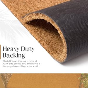 Proveedor Mayorista de Fábrica en EE. UU. y Canadá: Tapetes de Fibra de Coco Marrón para Exterior, Lisos, sin Diseño, para Uso en Interiores y Exteriores - Product Image 3