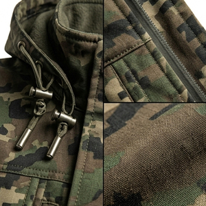 Wholesale Men's Summer Softshell <b>Waterproof</b> <b>Camo</b> Hunting <b>Jacket</b> Insulated Thermal Fleece Outdoor Tactical Nylon Lining Front - Product Image 5