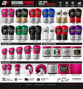 No Boxing No Life Boxing Gloves Pink Silver Laced Training Gloves Embossed Logo Hecho En Mexico Unisex Adult - Product Image 5