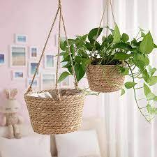 High Quality Natural Flower Plants Pots Straw Woven Wicker Seagrass Rattan Laundry Storage Belly <b>Baskets</b> - Product Image 6