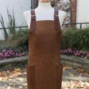 Unisex Polyamide <b>Waterproof</b> <b>Work</b> Apron Adjustable Crossback Double Pocket Abrasion Resistant Needle Detection Workshop Workwear - Product Image 3