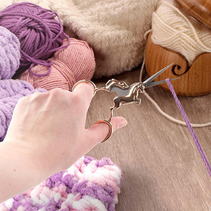 Horse Design Embroidery <b>Scissors</b> Sharp Blades Pointed Tip Thread Cutting <b>Scissors</b> Titanium Color Needlework <b>Scissors</b> - Product Image 6