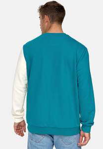 Sweat-shirt à col rond pour homme, coupe classique, en molleton tricoté, style décontracté, manches longues, 100% coton, color block, automne - Product Image 6