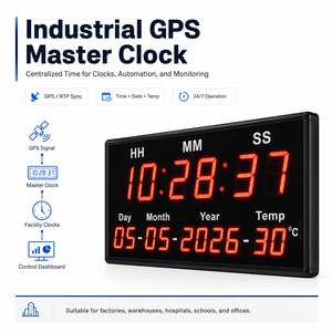 Servidor de Tiempo NTP GPS Industrial con Pantalla LED de 14 Dígitos, RS485 Modbus Ethernet |   SCADA y OEM gratuitos disponibles - Product Image 1