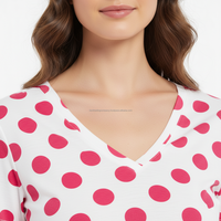 Private Label 100% Baumwoll-Jersey Herren Sommer Übergrößen-Schlafanzug mit Eigenem Logo Punktmuster Pyjama-Set Hochwertig Weich