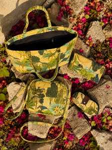 Custom Floral Print <b>Nylon</b> Zipper Tote <b>Bag</b> Two Straps Large Capacity Foldable <b>Shoulder</b> Vintage Bucket <b>Bag</b> Travel Daily Use Women - Product Image 4