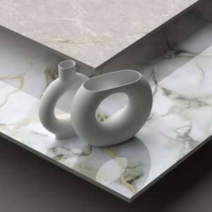 Vistaar Onyx Bianco 600x600mm Glazed Porcelain Floor Tile Marble Look Luxury 60x60cm Ceramic Glazed Tiles - Product Image 1