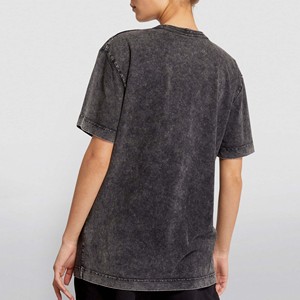 T-shirt Femme Imprimé Floral Coupe Slim Col V Style HIGH STREET Manches Courtes Coton Écologique Fibre de Bambou Jersey Anti-Plis - Product Image 4