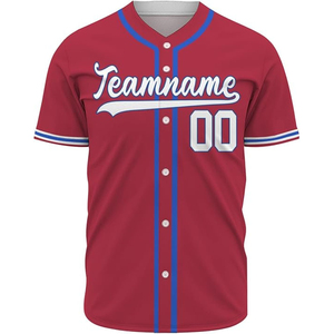 ผู้ผลิตชุดเบสบอลตามสั่ง เสื้อเบสบอลแบบติดกระดุม เสื้อเบสบอลสีพื้น บริการ OEM ODM แบบกำหนดเอง - Product Image 5