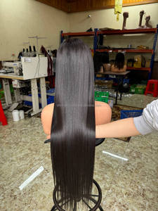 Perruque frontale en dentelle Hd Perruque frontale en dentelle 28 30 pouces Perruques en cheveux humains Transparent Vietnam Straight Women for Black Long Swiss Lace - Product Image 3