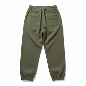 <b>Men's</b> Olive Green Lightweight Cotton Sweatpants Elastic Waist Drawstring Casual High Street <b>Joggers</b> Logo Print Right Leg Autumn - Product Image 6