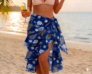 Custom Printed Polynesian Sarong Hawaiian Pareo Lightweight Beach Wrap Tropical Resort Wear OEM ODM Fabric Manufacturer - Product Image 6