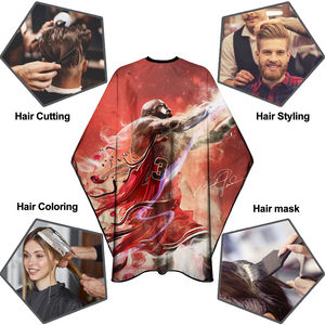 Capa Profesional para Cortar el Cabello con Cierre Ajustable a Presión, Capa de Barbería Sublimada, Impermeable, para Peluquería - Product Image 4