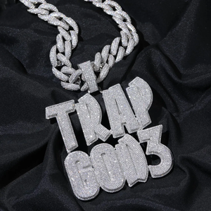 Moissanite Diamonds <b>Iced</b> <b>Out</b> Cuban Link <b>Chain</b> Necklace In 925 Silver For Bold Hip Hop Fashion Jewelry - Product Image 5